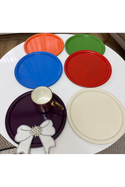 Elzemm store Presentation Tray in 6 Different Colors Cream Red Green Blue Ora...