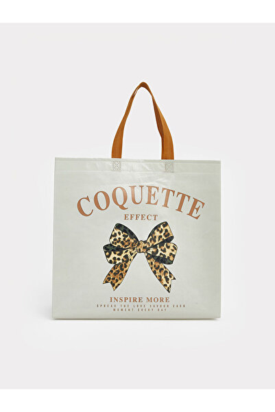 LC Waikiki منتجات فريزن ستور الفريدة من نوعها I حقيبة تسوق مطبوعة برسومات فيونك