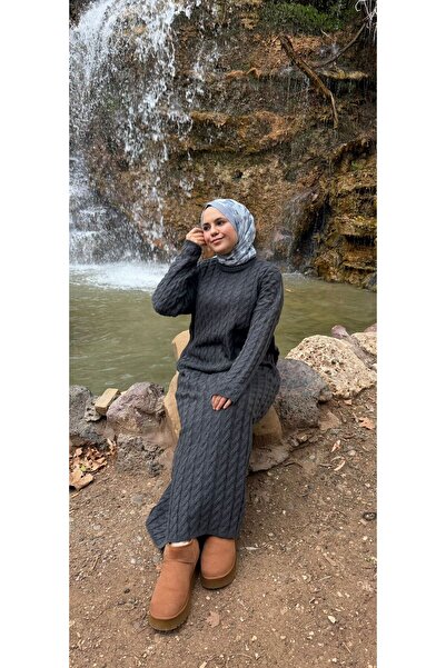 Zübeyde Sayın Women's Knitted Detailed Knitwear Dress