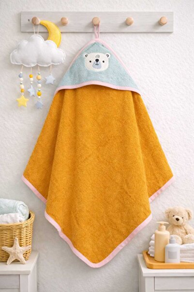 krm kerem bebe 75*75cm 100% Cotton Embroidered with Head & Soft & Water Absor...