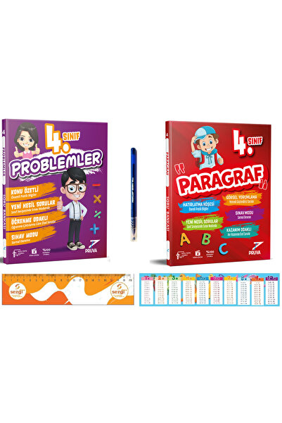 Pruva Akademi 4. Sınıf problemler ve Paragraf Soru Bankası 2 Kitap+Sezgistore...