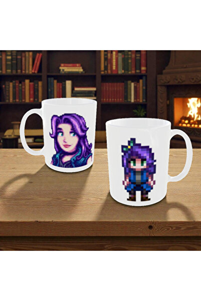 ALPŞAN TİCARET Stardew Valley Abigail Pixel Art Mug - Gamer Gaming Themed Cof...