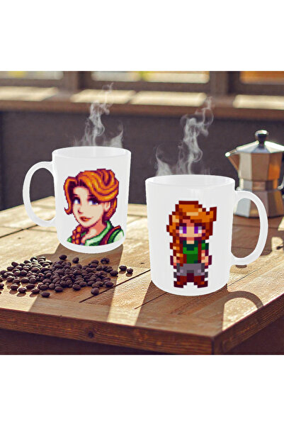 ALPŞAN TİCARET Stardew Valley Leah Pixel Art Mug - Gamer Gaming Themed Coffee...