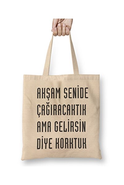 Toyaso Cuvânt amuzant, dar ai fost îngrijit să vinzi, geantă de pânză albă, g...