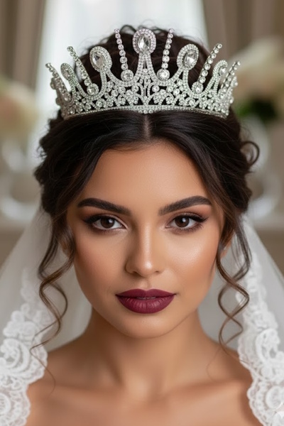 CAŞ DEKORASYON Coroana de mireasă Henna de logodnă cu zirconiu