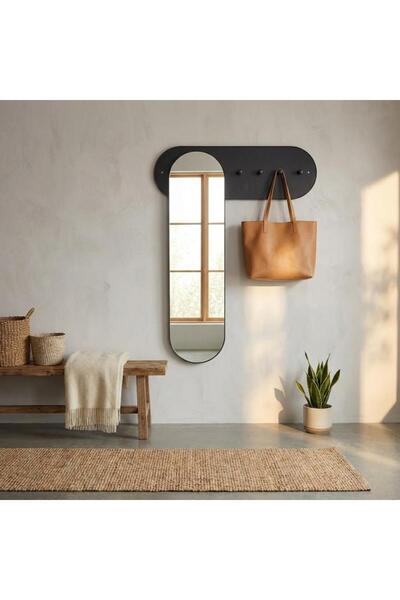 Palma homez Full-length mirror and wall-mounted clothes rack for the entryway...