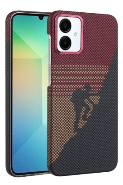 cepmoda Samsung "A07 (4g)" Vega Magsafe Thin Hard Fiber Cover/Case - Red