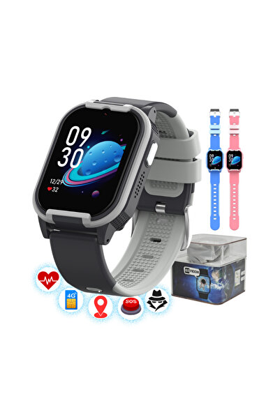 gitech Smartwatch Kids 4G with SIM Card and GPS - Spy Mode, Heart Rate Monito...