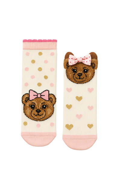 Katia&Bony Baby Girl Ocean Odyssey Bear 2-Piece Socket Socks Rose Pink