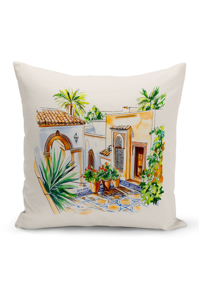 Bertille Home غطاء وسادة مطبوع رقميًا مزدوج الجوانب من سلسلة رمضان (غطاء سرير...