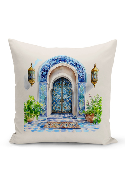 Bertille Home غطاء وسادة مطبوع رقميًا مزدوج الجوانب من سلسلة رمضان (غطاء سرير...