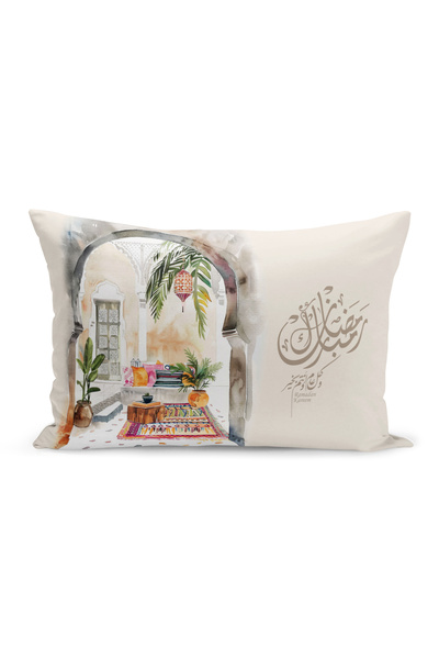 Bertille Home غطاء وسادة مطبوع رقميًا مزدوج الجوانب من سلسلة رمضان (غطاء سرير...