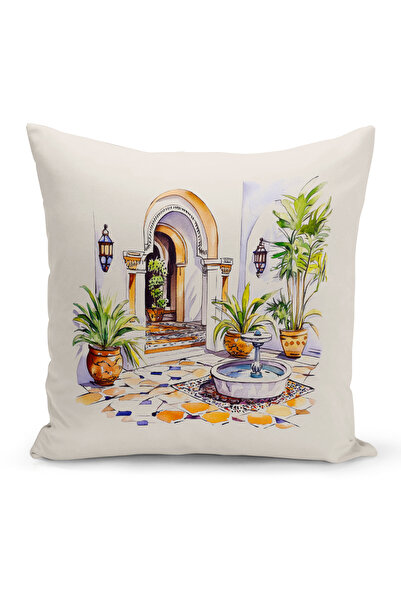 Bertille Home غطاء وسادة مطبوع رقميًا مزدوج الجوانب من سلسلة رمضان (غطاء سرير...