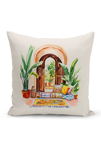 Bertille Home غطاء وسادة مطبوع رقميًا مزدوج الجوانب من سلسلة رمضان (غطاء سرير...