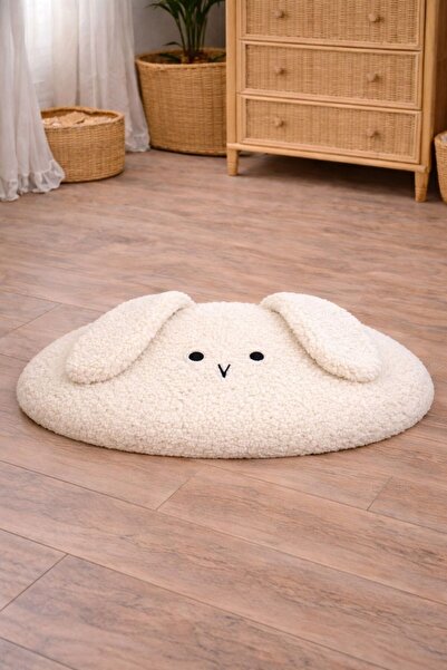 Cherry Bloom Cotton Rabbit Teddy Play Mat Play Cushion Baseless Double-Sided ...