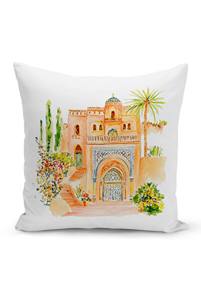 Bertille Home غطاء وسادة مطبوع رقميًا مزدوج الجوانب من سلسلة رمضان (غطاء سرير...