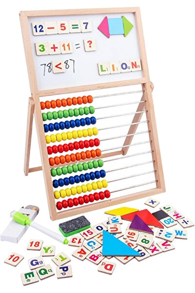 Generic Wooden Abacus for Kids Math,Educational Counting Toy with 100 Magneti...