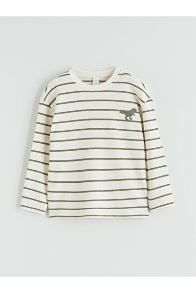 LC Waikiki Tricou pentru băiat cu dungi LCW Kids Crew Deck