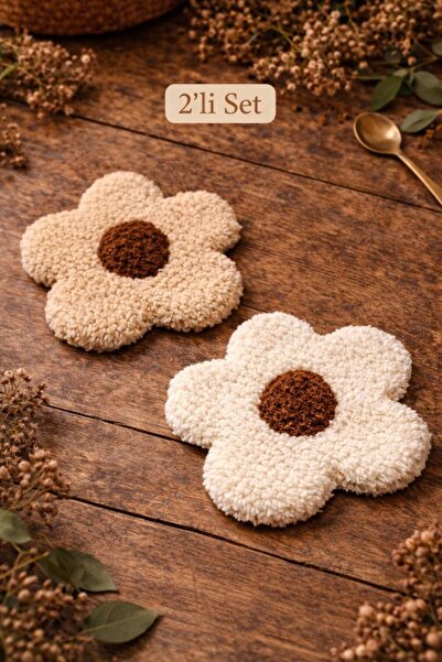 Cherry Bloom Cotton طقم من قطعتين من حاملات الأكواب على شكل دمية تيدي من باباتيا