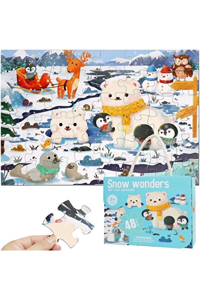 Generic Castweave Jumbo Floor Puzzle - Snow Wonders Theme