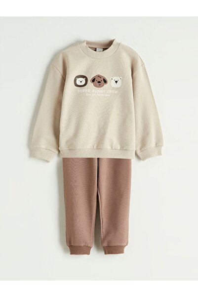 LC Waikiki Lcw Baby Printed Baby Boy Tracksuit Set