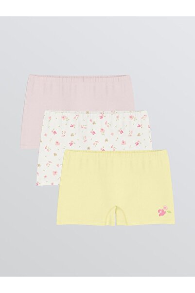 LC Waikiki LCW Kids Бебешки боксерки с флорални мотиви за момичета, 3 броя в ...