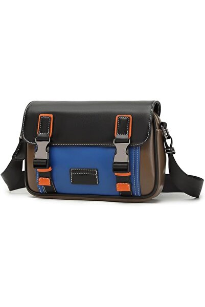iCozzier Shoulder Bag Men's Crossbody Manbag Leather Messenger Casual Handbags