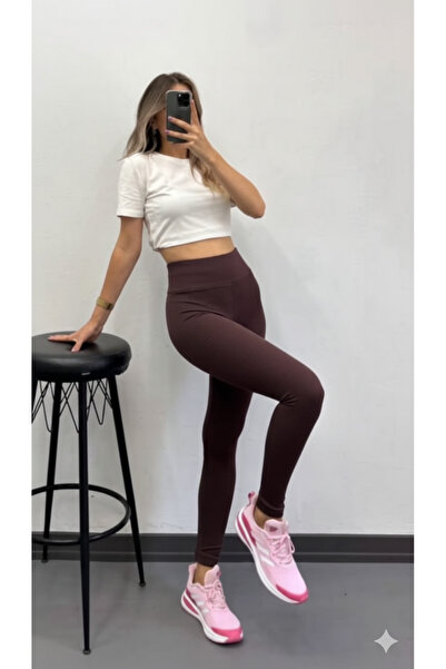 AL&SA GİYİM KADIN 2'İPLİK ŞARDONLU SPOR TAYT