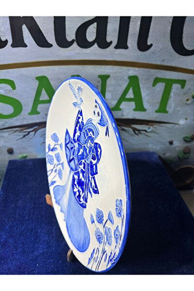TGS-Topraktan Gelen Sanat Çini Kabartma Desenli Tabak 30 cm