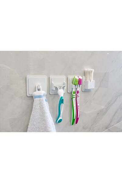 BGDStudioart Bathroom Organizer 5 Piece Multi-Purpose Set White