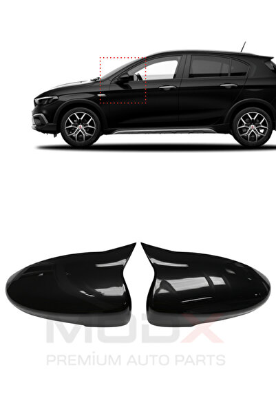 MODxAUTO FİAT EGEA CROSS ARACA ÖZEL YARASA AYNA KAPAĞI (ROCK SİYAH) A+