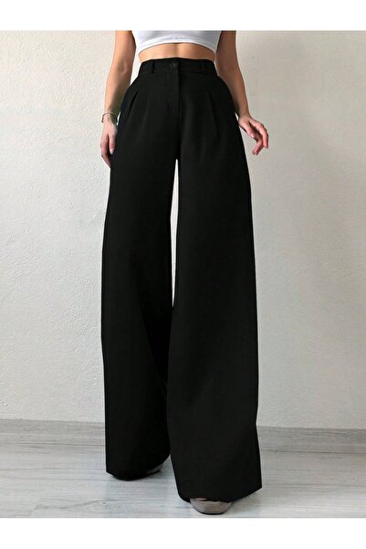 DUUE FASHİON Γυναικείο υφασμάτινο παντελόνι Palazzo