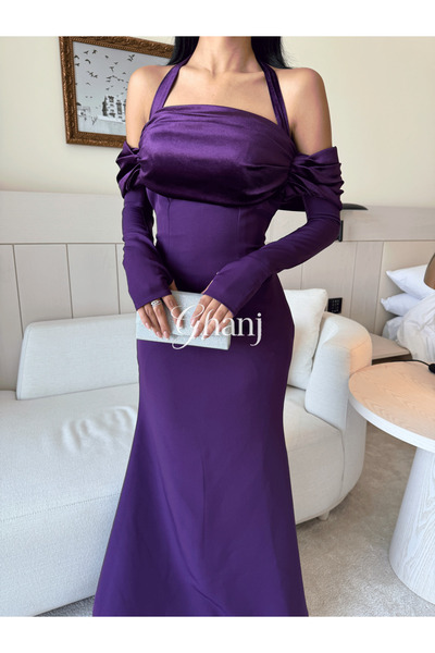 Ghanj Fashion Lilac crepe dress