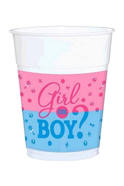 DOMEET 16-Piece Girl Or Boy Printed Plastic Cup Set