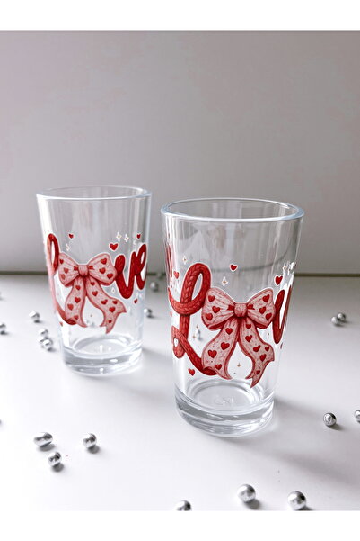 Rolin Design 2’li Kahve Yanı Su Bardağı 100Ml - Love