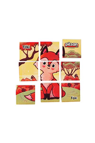 Besay Toys مجموعة ألغاز سلسلة الحيوانات مكونة من 9 قطع 03-355-الثعلب الأحمر