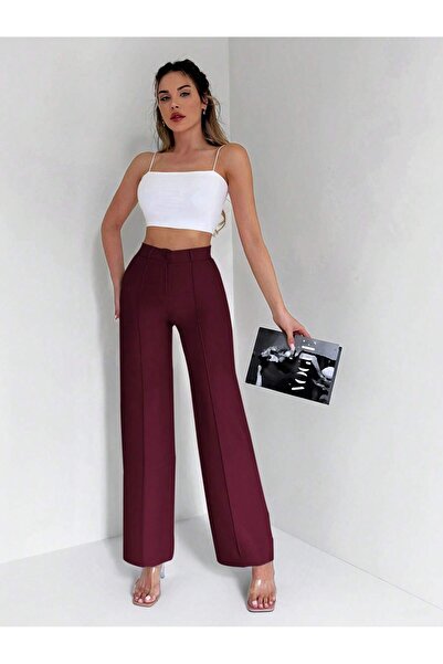 DUUE FASHİON Γυναικείο κλασικό υφασμάτινο παντελόνι