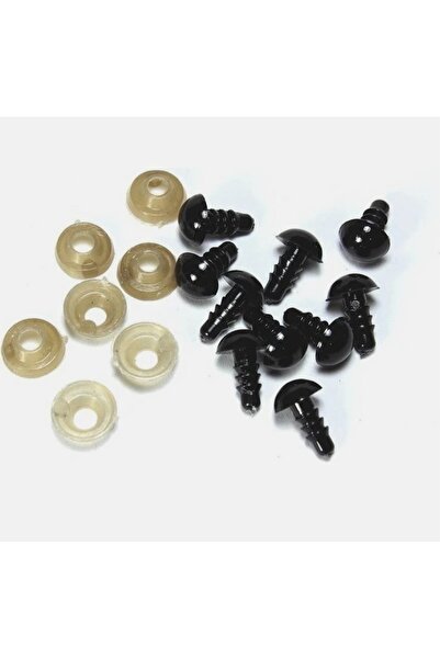 biroyuncakatolyesi 6MM AMİGURUMİ GÖZ VİDALI GÖZ ( 10 ÇİFT)