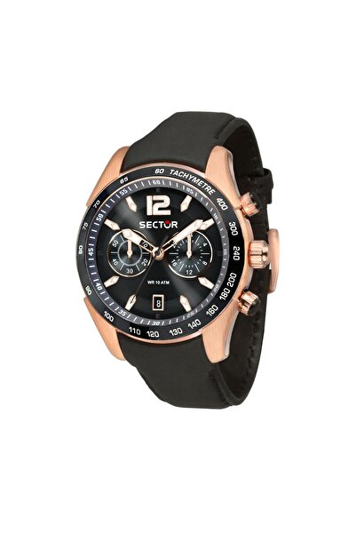 Sector Watch R3271794003, chronograph, Rose Gold stainless steel case, 45mm, ...