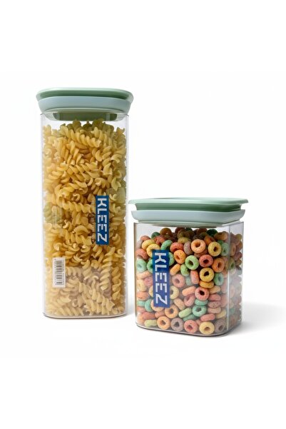 kleez Food Storage Containers Airtight | Set of 2 | 1300cc & 500cc BPA-Free T...
