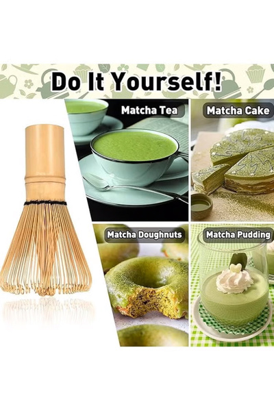 Brinaoki 4PCS/Set Matcha Set,Made of Food-grade Ceramic Material & Bamboo,for...