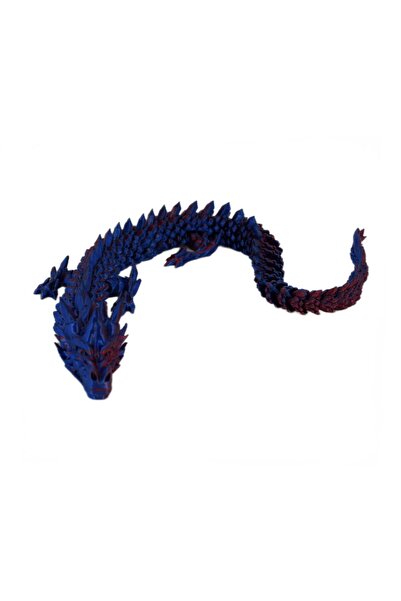 Sani figurine, Dragon, 30 cm, 3D print, blue, red