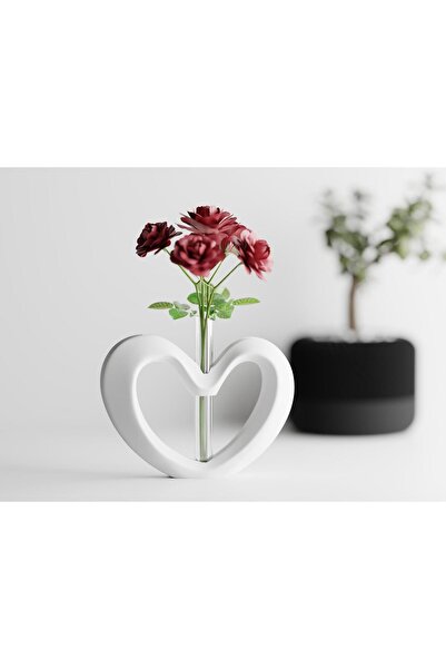 Sani Vase "Valentines Heart Vase" 179x43xH133mm - White