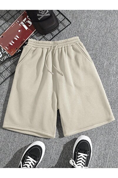 EYAX MODA Men's Pocketed Combed Cotton Shorts