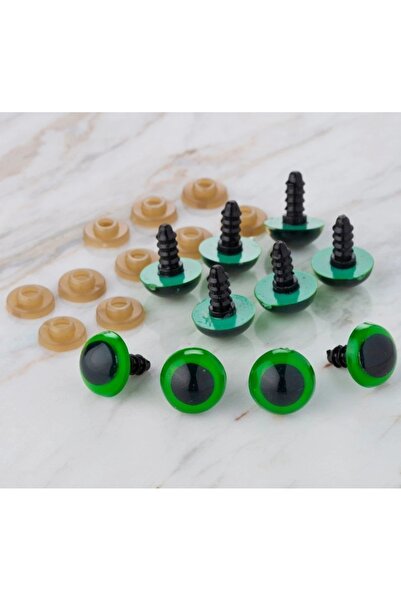 biroyuncakatolyesi 8MM AMİGURUMİ GÖZ , VİDALI GÖZ 5 ÇİFT ( 10 ADET)