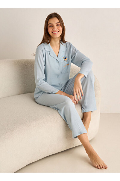 FAV طقم بيجاما ويني ذا بوه، قميص بأزرار وبنطال