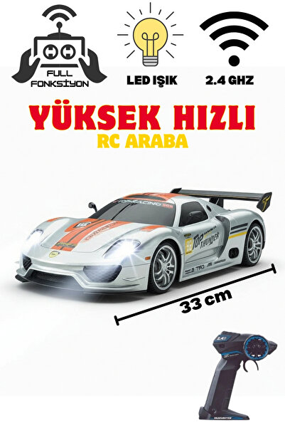 TRENDZONE Uzaktan Kumandalı Full Fonksiyon Şarjlı Işıklı Yüksek Hızlı RC Rall...