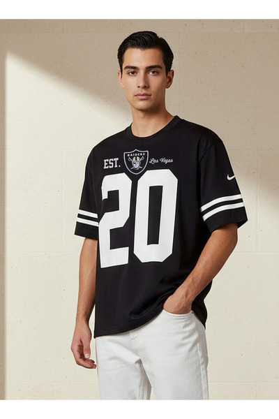 SP Characters Men Regular Fit Crew Neck Short Sleeves Las Vegas Raiders Print...