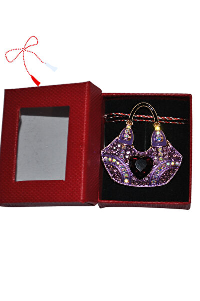 LOL Mărțișor Broșă Elegantă – Model Geantă, Metal cu Pietre Decorative