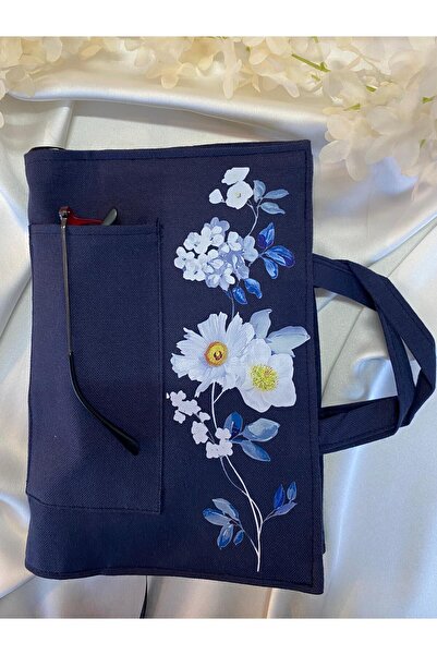 DUTTDİKİM Kitçan 17×24 cm Book Bag with Glasses Pocket and Floral Pattern – W...